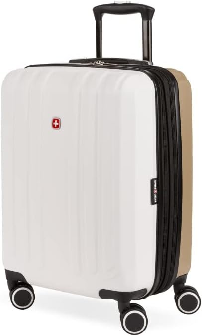 SwissGear Duet Hardside Expandable Luggage with Spinner Wheels, Ivory/Taupe, Carry-On 19-Inch - Image 2