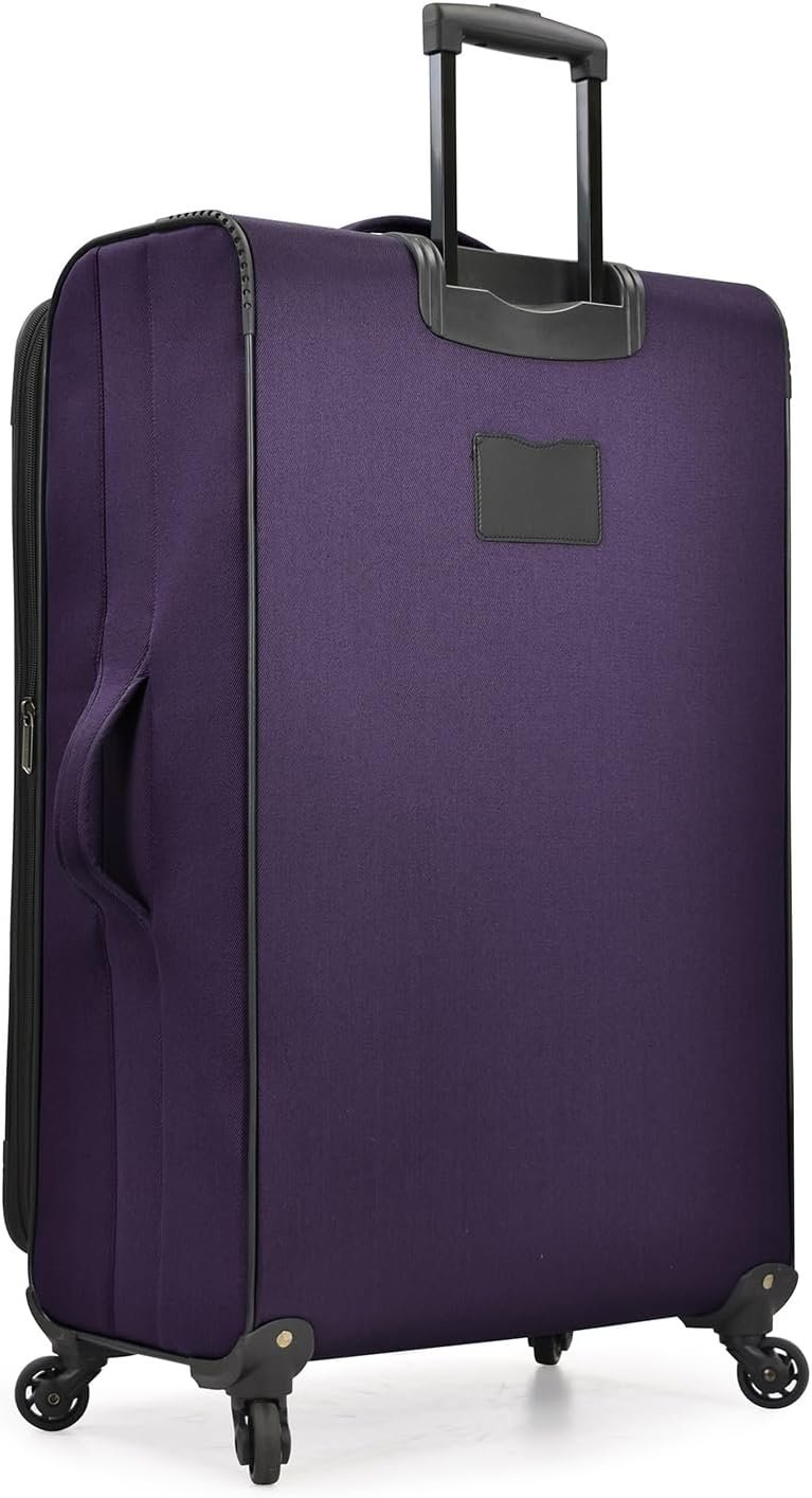 U.S. Traveler Aviron Bay Expandable Softside Spinner Wheels, Purple, 2 Piece Luggage - Image 4