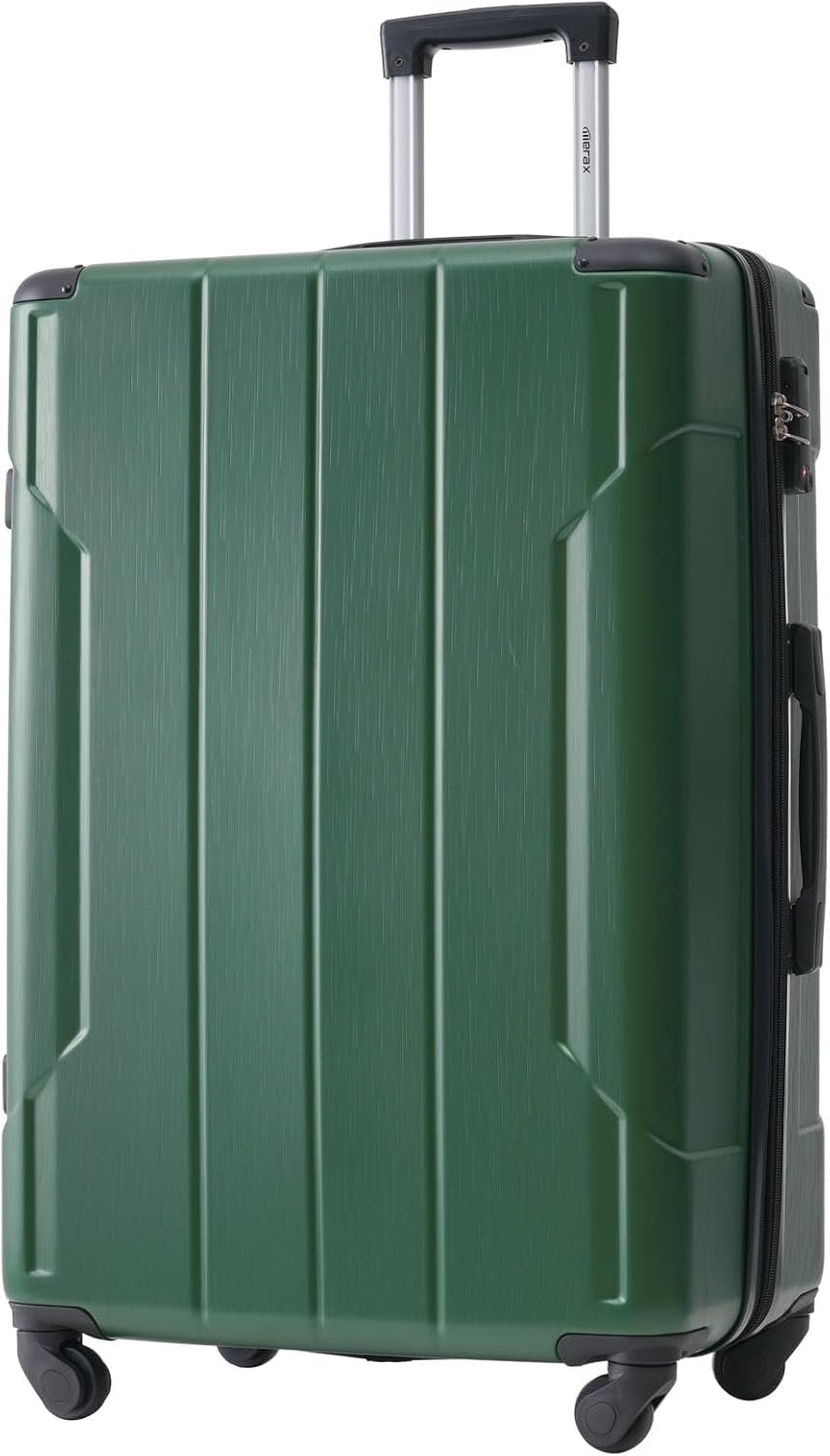Merax Luggage Expandable Lightweight Spinner Suitcase with Corner Guards (Green1), 3-Piece Set (20/24/28) - Image 5