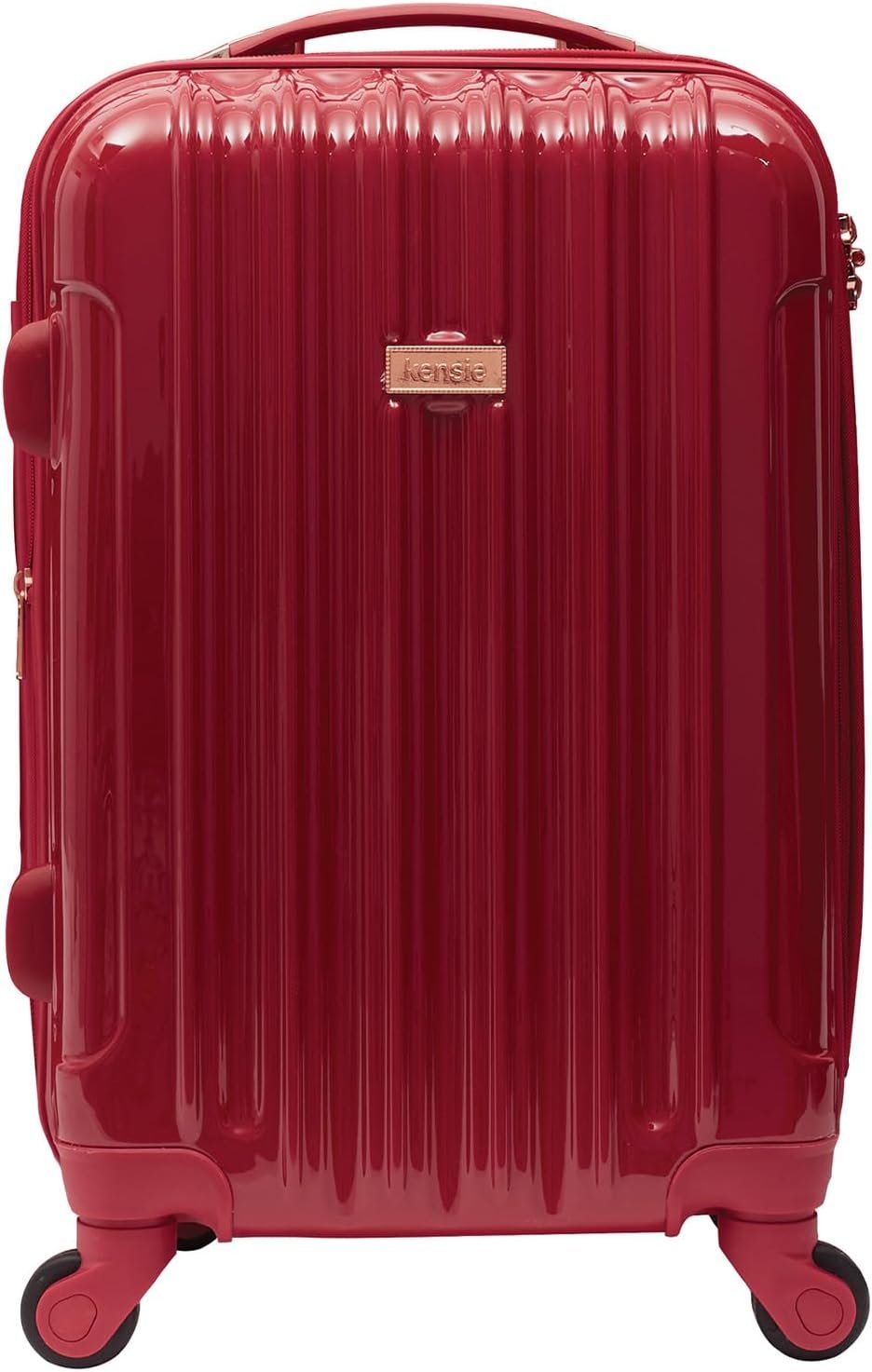 kensie Women's Alma Hardside Spinner Luggage, Expandable, Japanese Carmine Red, Carry-On 20-Inch - Image 2