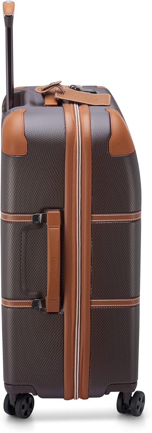 DELSEY PARIS Chatelet Air 2.0 Hardside Luggage with Spinner Wheels, Chocolate Brown, Checked-Medium 24 Inch - Image 7