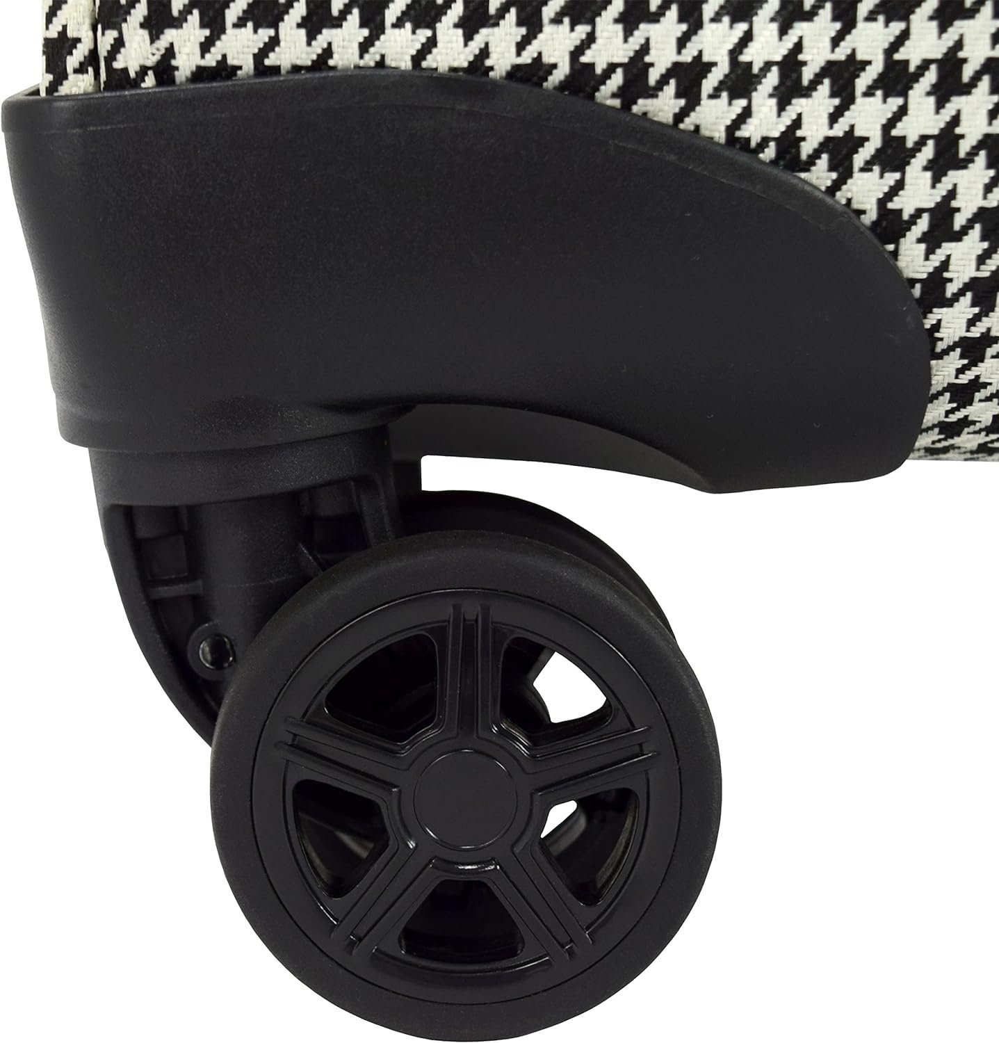 London Fog Oxford III Expandable Spinner, Black-White, 25-Inch - Image 4