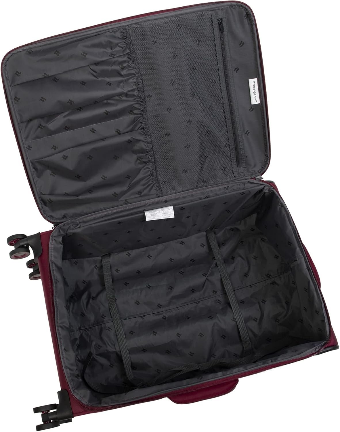 it luggage Precursor 32" Softside Checked 8 Wheel Expandable Spinner, Dark Red - Image 4