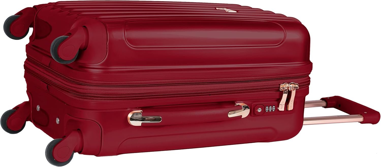 kensie Women's Alma Hardside Spinner Luggage, Expandable, Japanese Carmine Red, Carry-On 20-Inch - Image 6