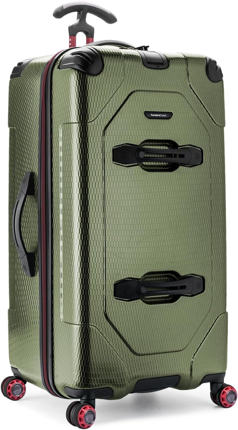 Traveler's Choice Maxporter II 30" Hardside Spinner Trunk Luggage, Expandable, Dark Green - Image 2
