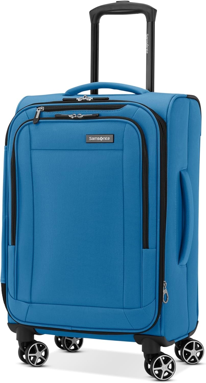 Samsonite Saire LTE Softside Expandable Luggage with Spinner Wheels, Carribean Blue, 2-Piece Set (Carry-on/Medium) - Image 6