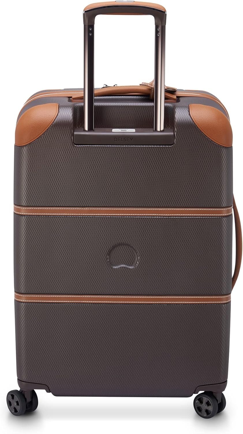 DELSEY PARIS Chatelet Air 2.0 Hardside Luggage with Spinner Wheels, Chocolate Brown, Checked-Medium 24 Inch - Image 9