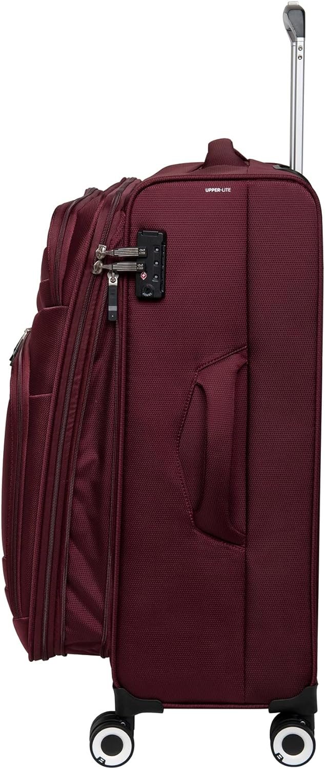 it luggage Intrepid 22" Softside Carry-on 8 Wheel Expandable Spinner with TSA Lock, Dark Red - Image 7