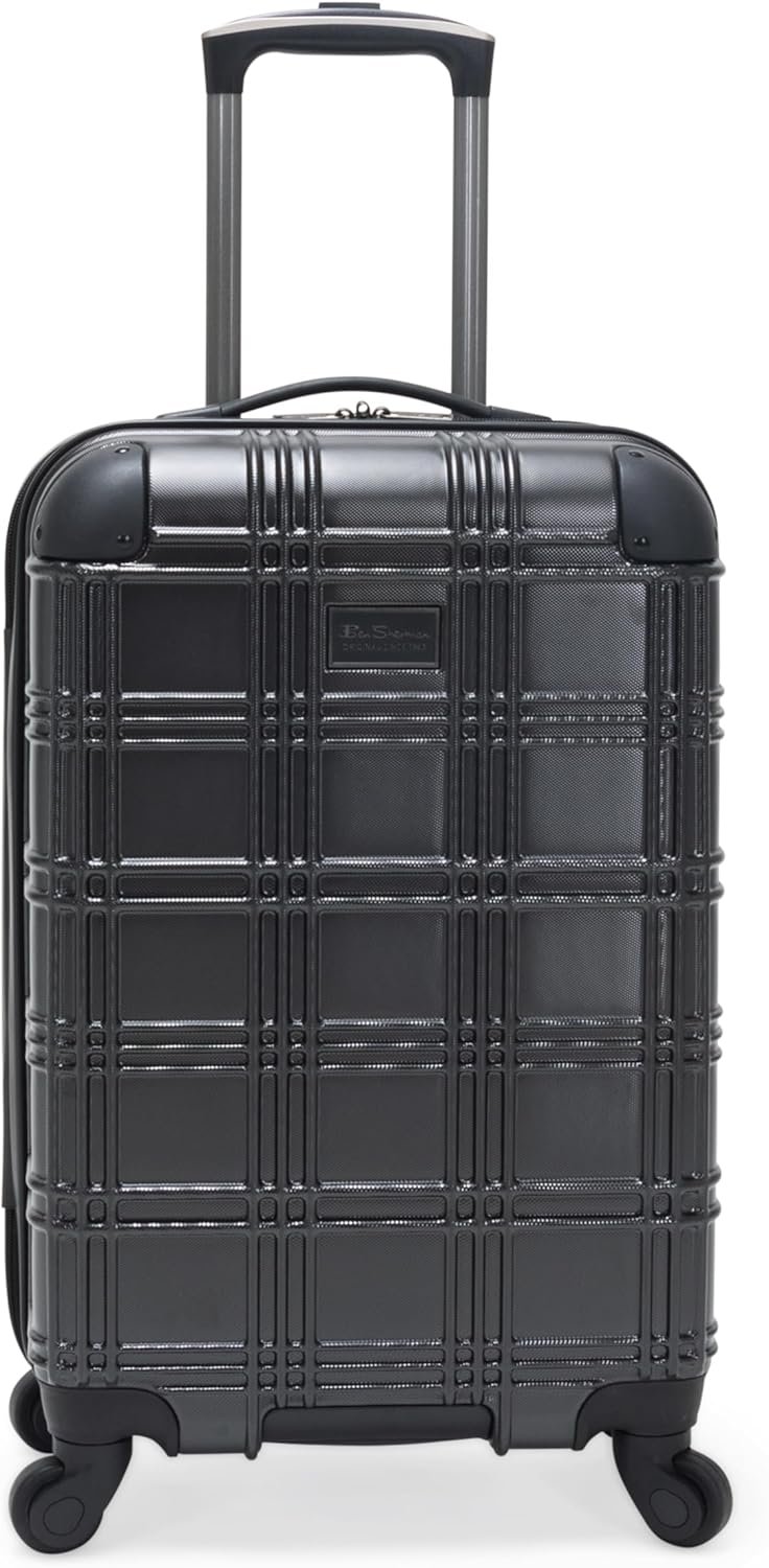 Ben Sherman Nottingham Lightweight Hardside 4-Wheel Spinner Travel Luggage, Charcoal, 20-Inch Carry On - Image 2