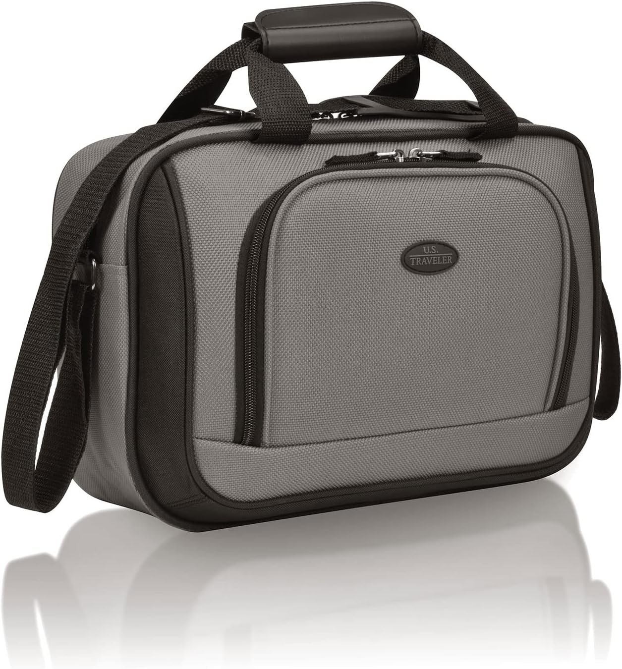 U.S. Traveler Rio Rugged Fabric Expandable Carry-on Luggage, Grey, Set - Image 5