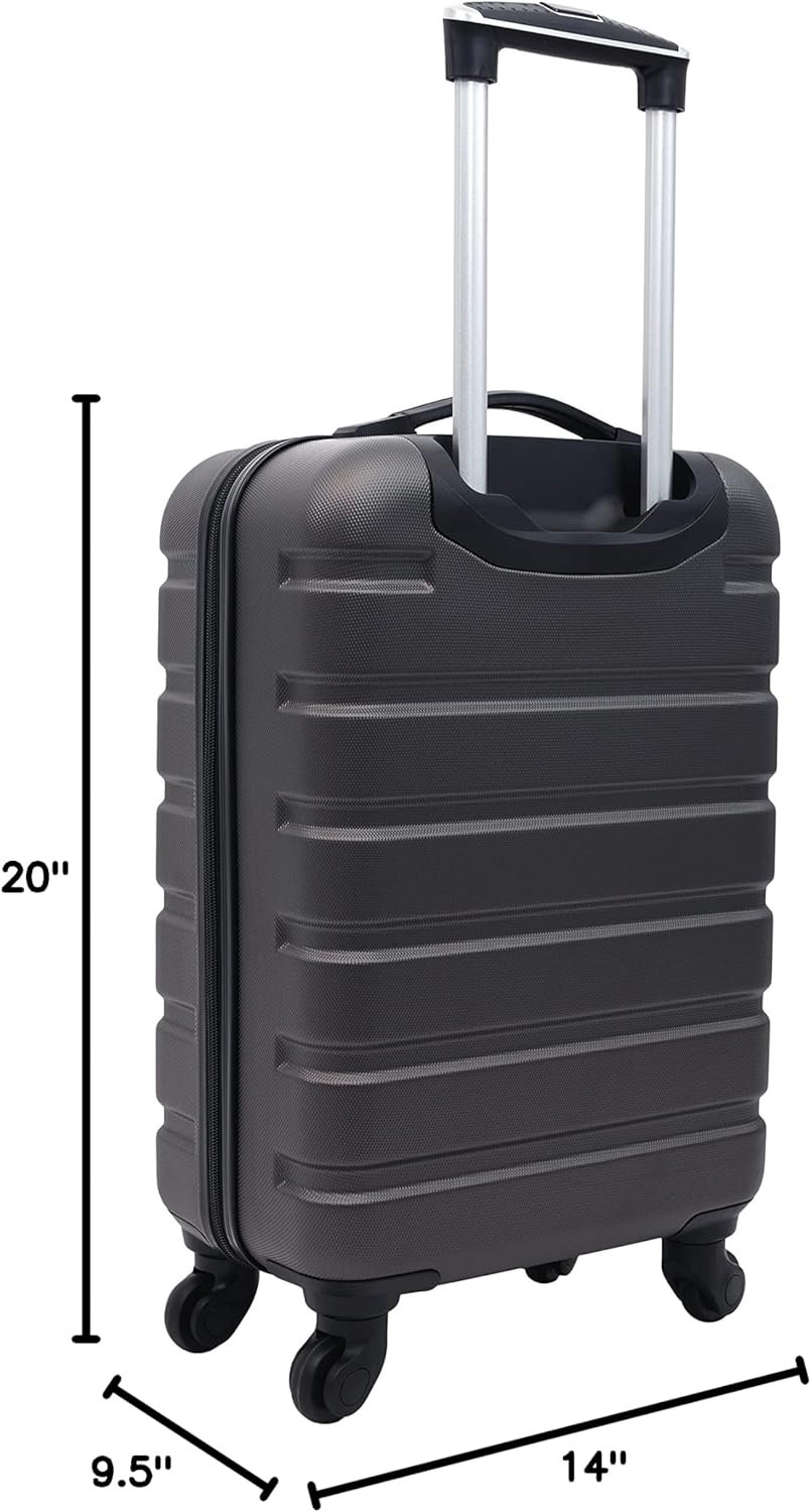 Wrangler Hardside Spinner Carry-On Luggage, Charcoal, 22-Inch - Image 8