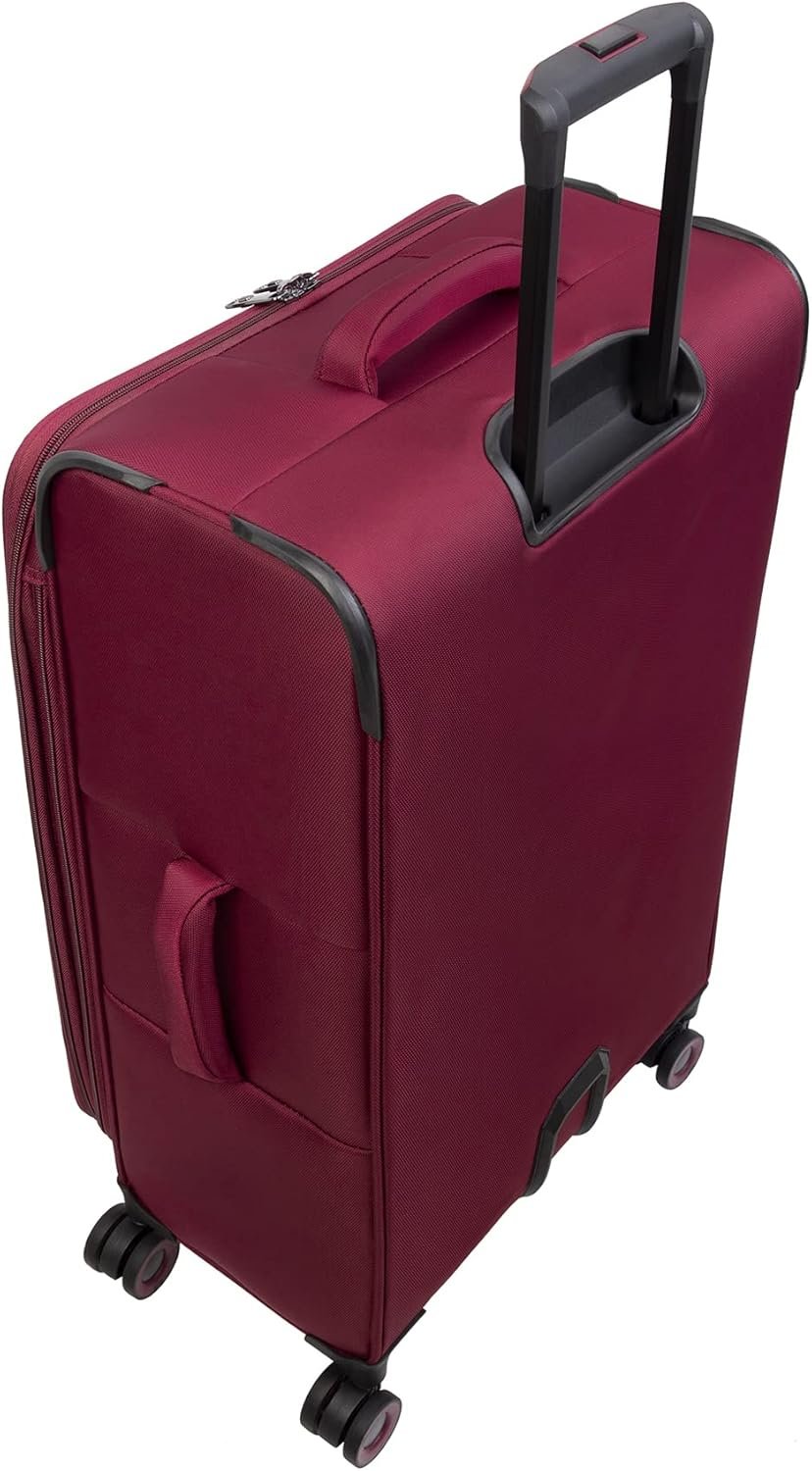 it luggage Precursor 32" Softside Checked 8 Wheel Expandable Spinner, Dark Red - Image 6