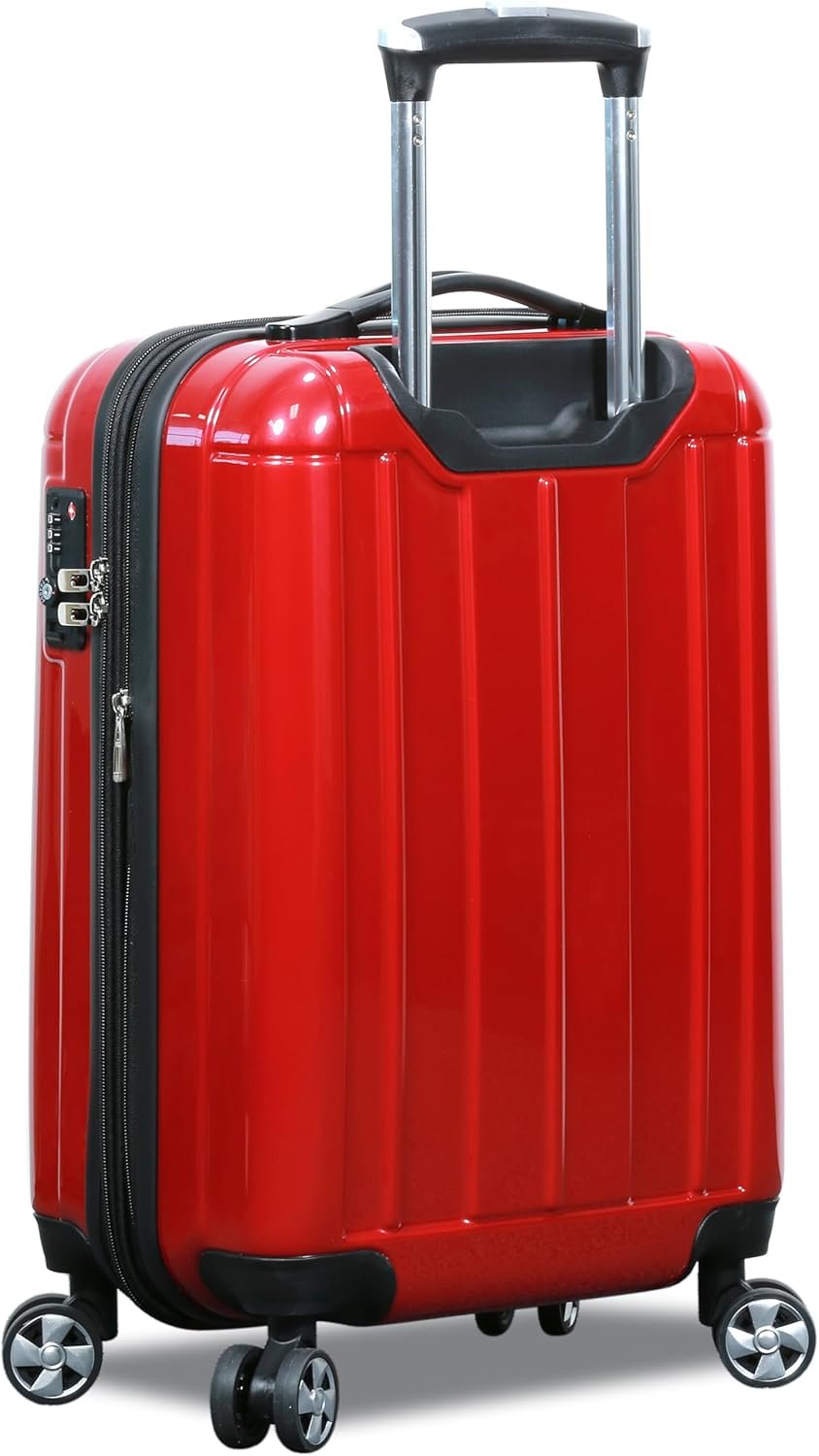 World Traveler Contour Lightweight Polycarbonate Hardside Expandable Spinner Luggage with TSA Lock, Red, 28-inch - Image 6