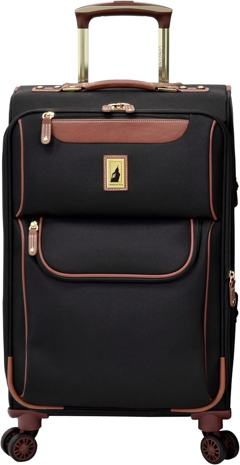 London Fog Westminster 20" Expandable Spinner Carry On, Black - Image 2