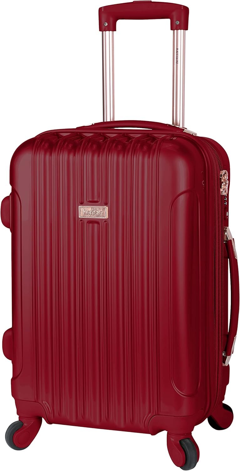 kensie Women's Alma Hardside Spinner Luggage, Expandable, Japanese Carmine Red, Carry-On 20-Inch - Image 3