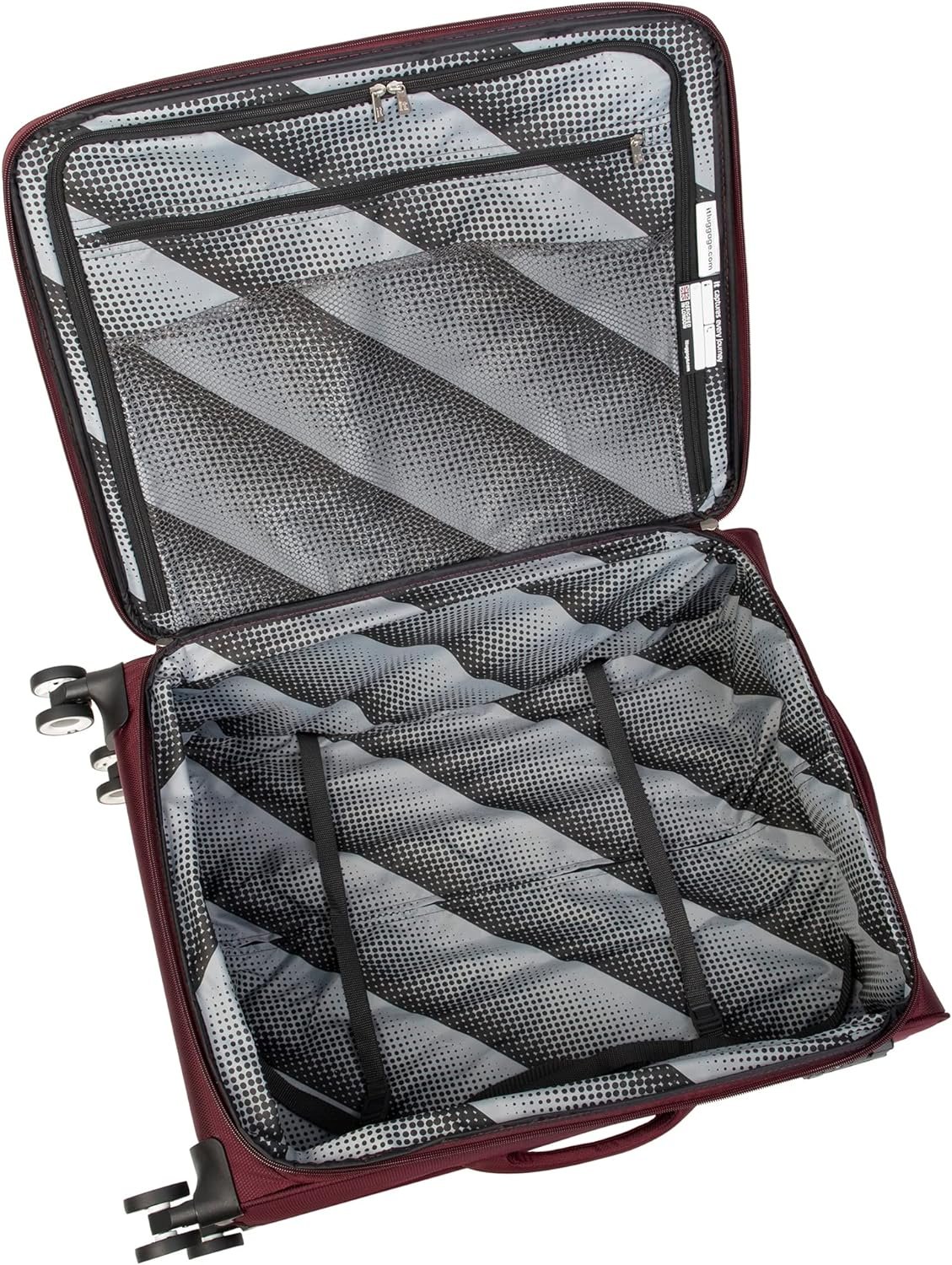 it luggage Intrepid 22" Softside Carry-on 8 Wheel Expandable Spinner with TSA Lock, Dark Red - Image 6