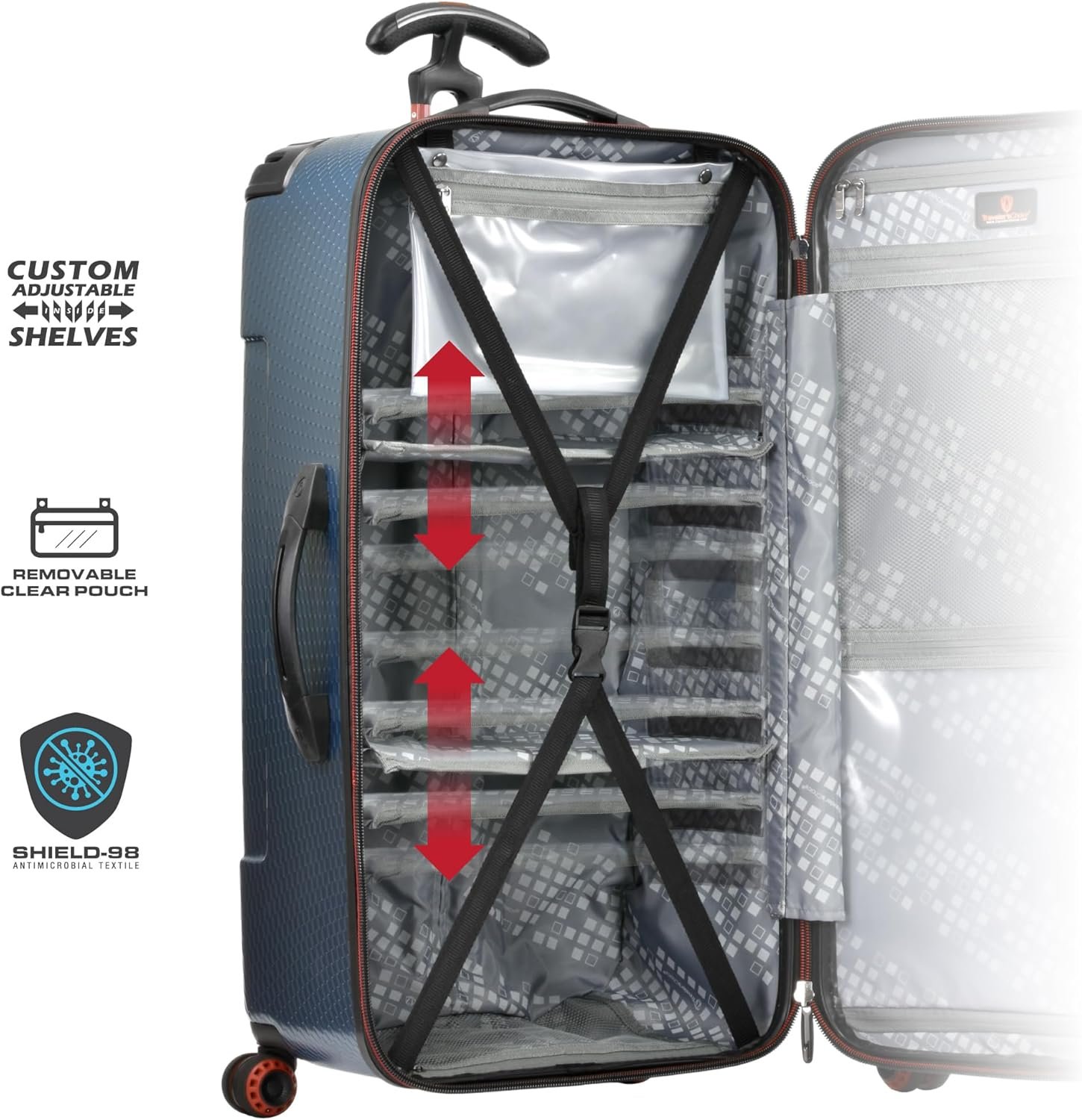 Traveler's Choice Maxporter II 30" Hardside Spinner Trunk Luggage, Expandable, Dark Green - Image 6