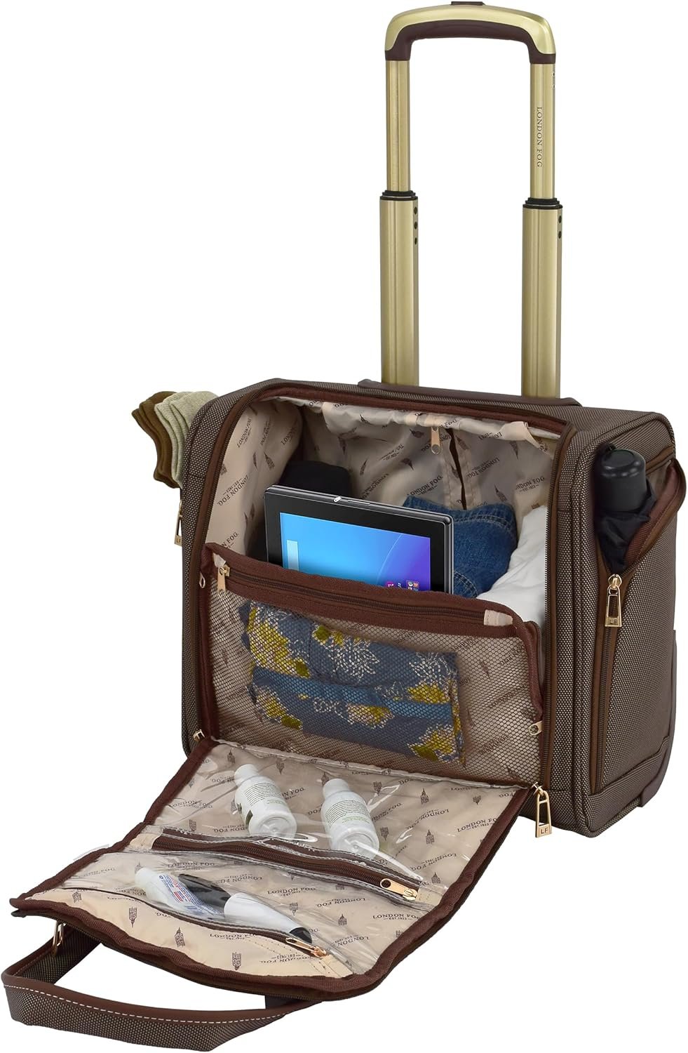 London Fog Liverpool Bronze Triweave 15" Under The Seat Bag - Image 3