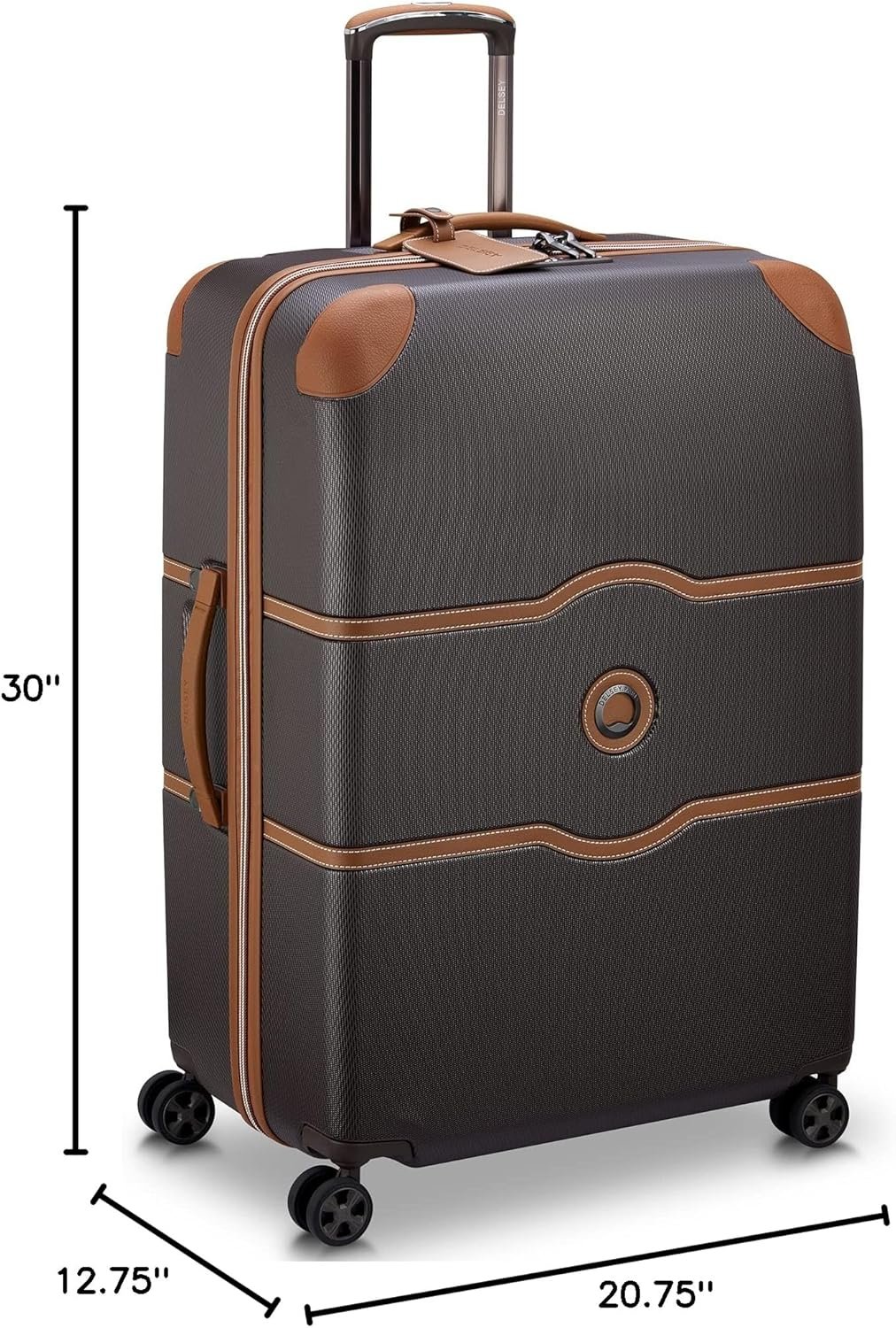 DELSEY PARIS Chatelet Air 2.0 Hardside Luggage with Spinner Wheels, Chocolate Brown, 2 Piece Set (19/28) - Image 12