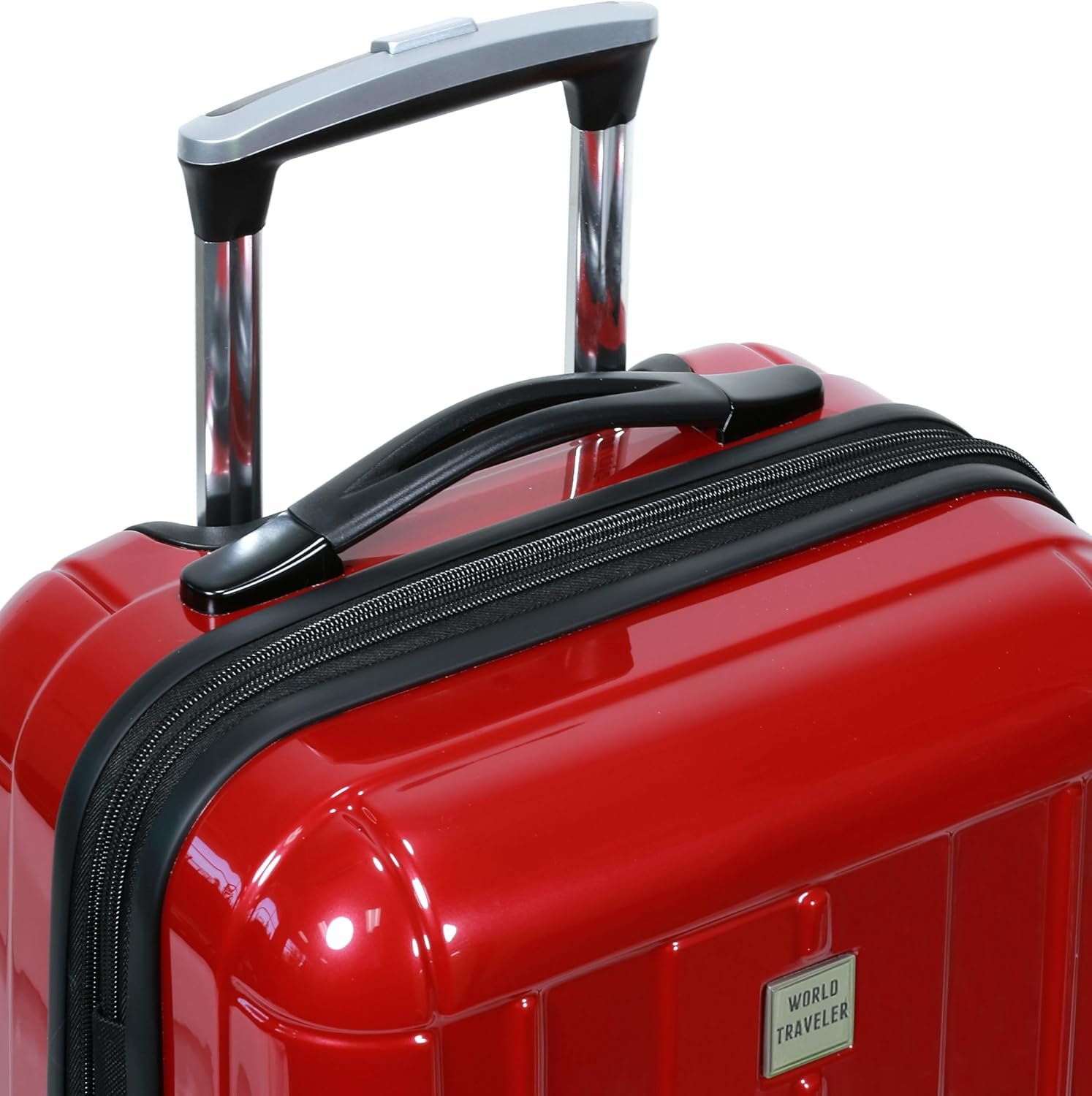 World Traveler Contour Lightweight Polycarbonate Hardside Expandable Spinner Luggage with TSA Lock, Red, 28-inch - Image 8
