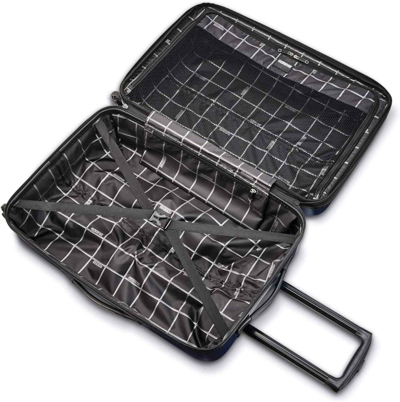 American Tourister Moonlight Hardside Expandable Luggage with Spinner Wheels, Navy, 3-Piece Set (21/24/28) - Image 4