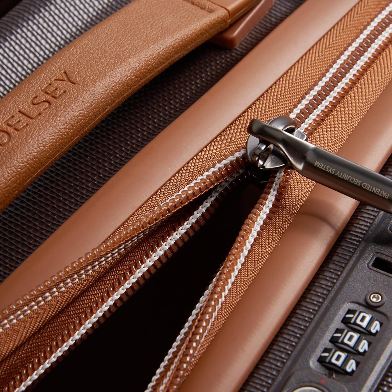 DELSEY PARIS Chatelet Air 2.0 Hardside Luggage with Spinner Wheels, Chocolate Brown, Checked-Medium 24 Inch - Image 10