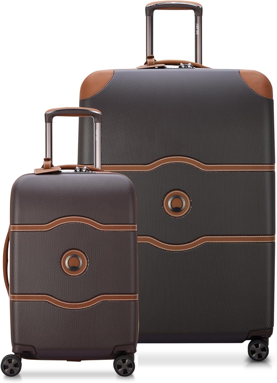 DELSEY PARIS Chatelet Air 2.0 Hardside Luggage with Spinner Wheels, Chocolate Brown, 2 Piece Set (19/28) - Image 2