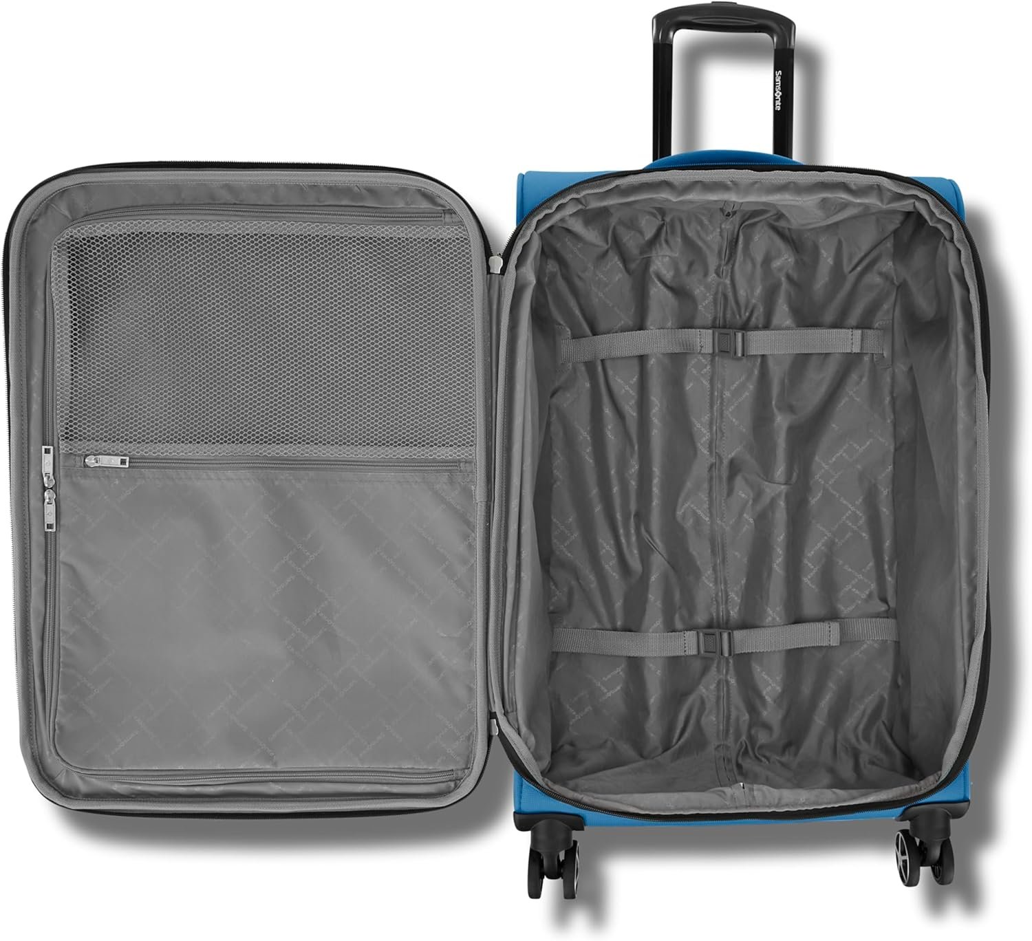 Samsonite Saire LTE Softside Expandable Luggage with Spinner Wheels, Carribean Blue, 2-Piece Set (Carry-on/Medium) - Image 7