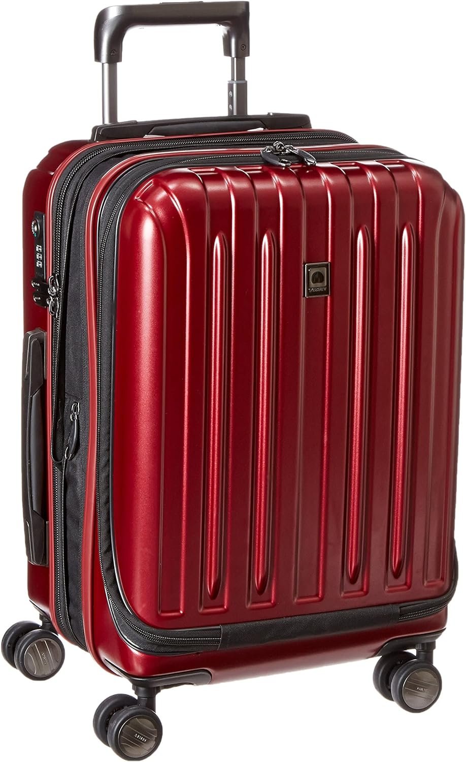 DELSEY PARIS Titanium Hardside Expandable Luggage with Spinner Wheels Carry-On Luggage, Black Cherry Red, Carry-On 19 Inch - Image 2