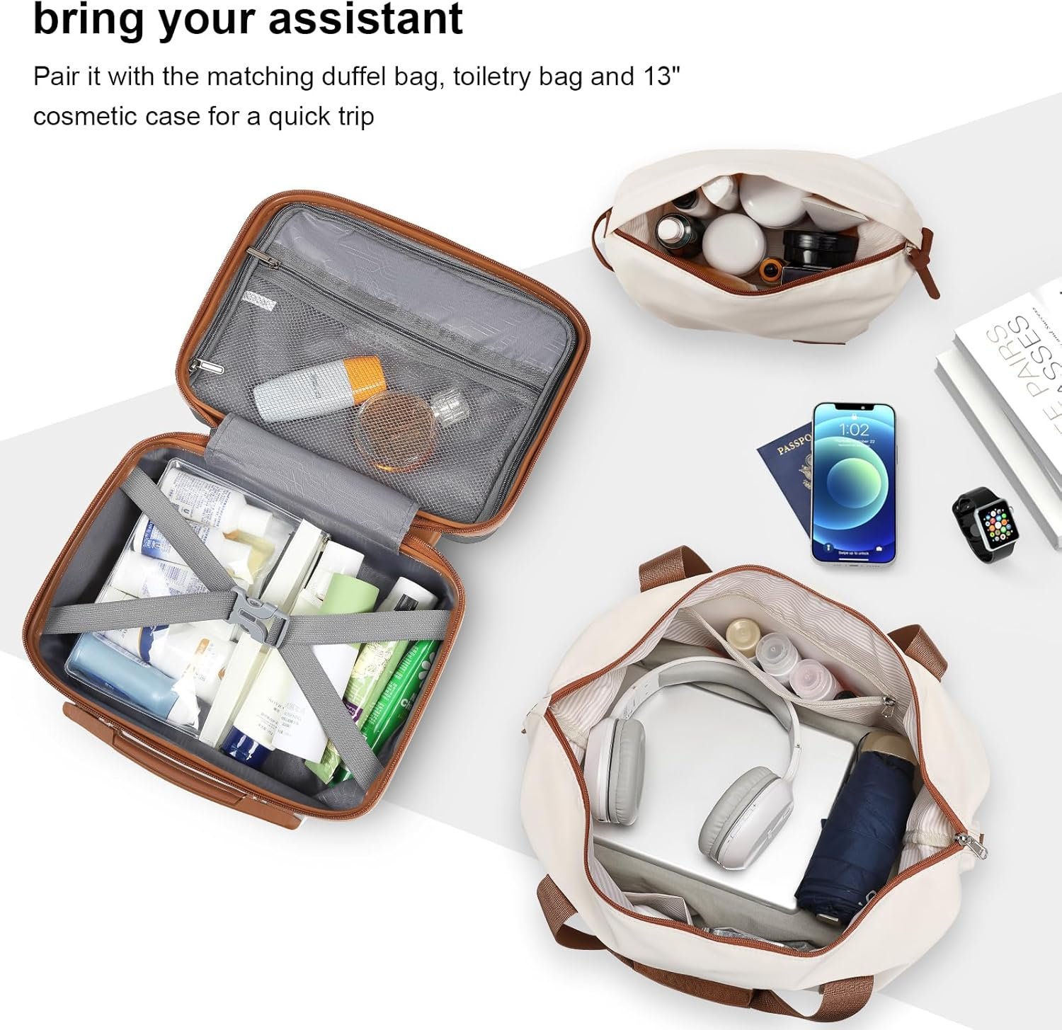 Joyway Luggage Set 3 Piece Suitcase Sets with Spinner Wheel,Hardside Expandable Travel Laggage with TSA Lock (13/20/24/28 Black brown - Image 6