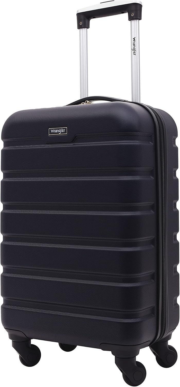 Wrangler Hardside Spinner Carry-On Luggage, Dark Navy, 22-Inch - Image 3