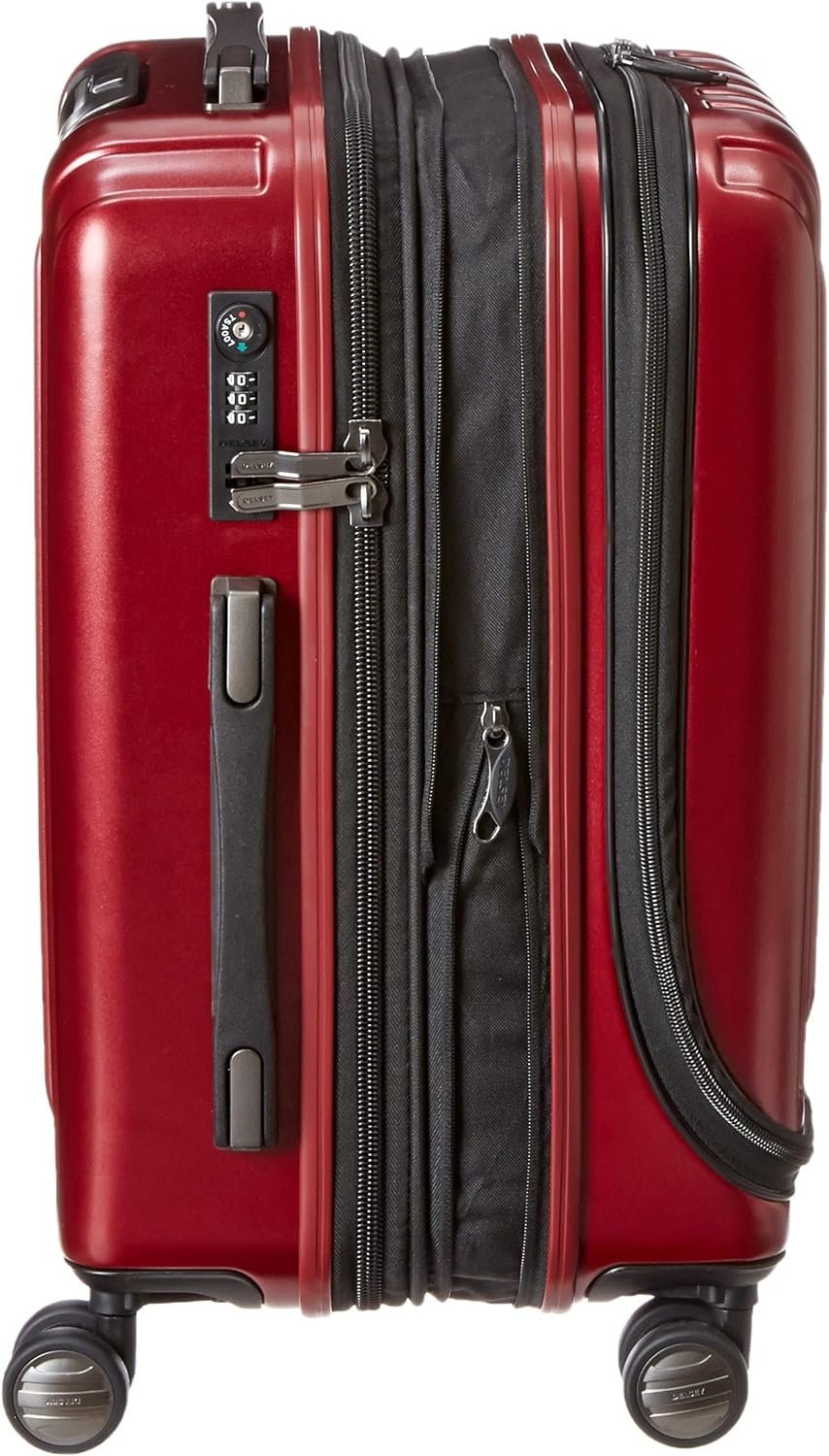 DELSEY PARIS Titanium Hardside Expandable Luggage with Spinner Wheels Carry-On Luggage, Black Cherry Red, Carry-On 19 Inch - Image 5