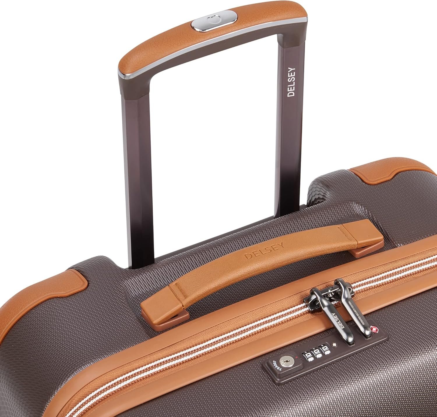DELSEY PARIS Chatelet Air 2.0 Hardside Luggage with Spinner Wheels, Chocolate Brown, Checked-Medium 24 Inch - Image 11