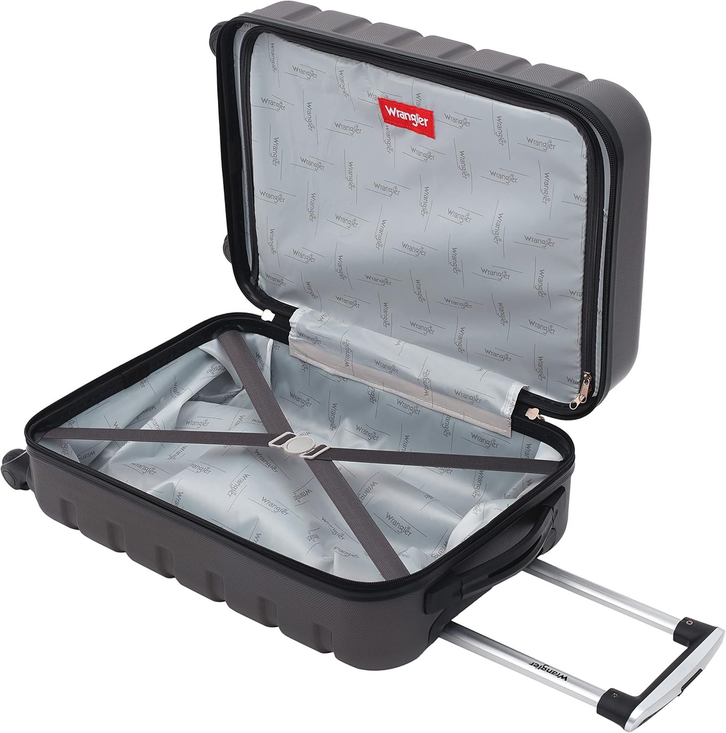 Wrangler Hardside Spinner Carry-On Luggage, Charcoal, 22-Inch - Image 7