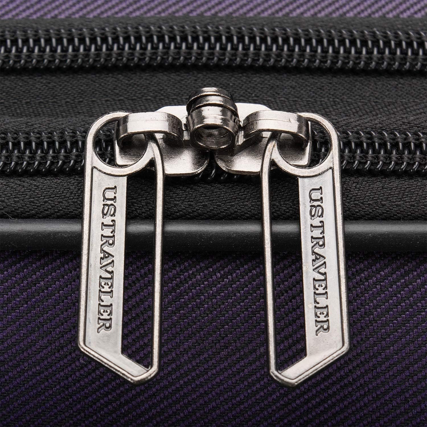 U.S. Traveler Aviron Bay Expandable Softside Spinner Wheels, Purple, 2 Piece Luggage - Image 10