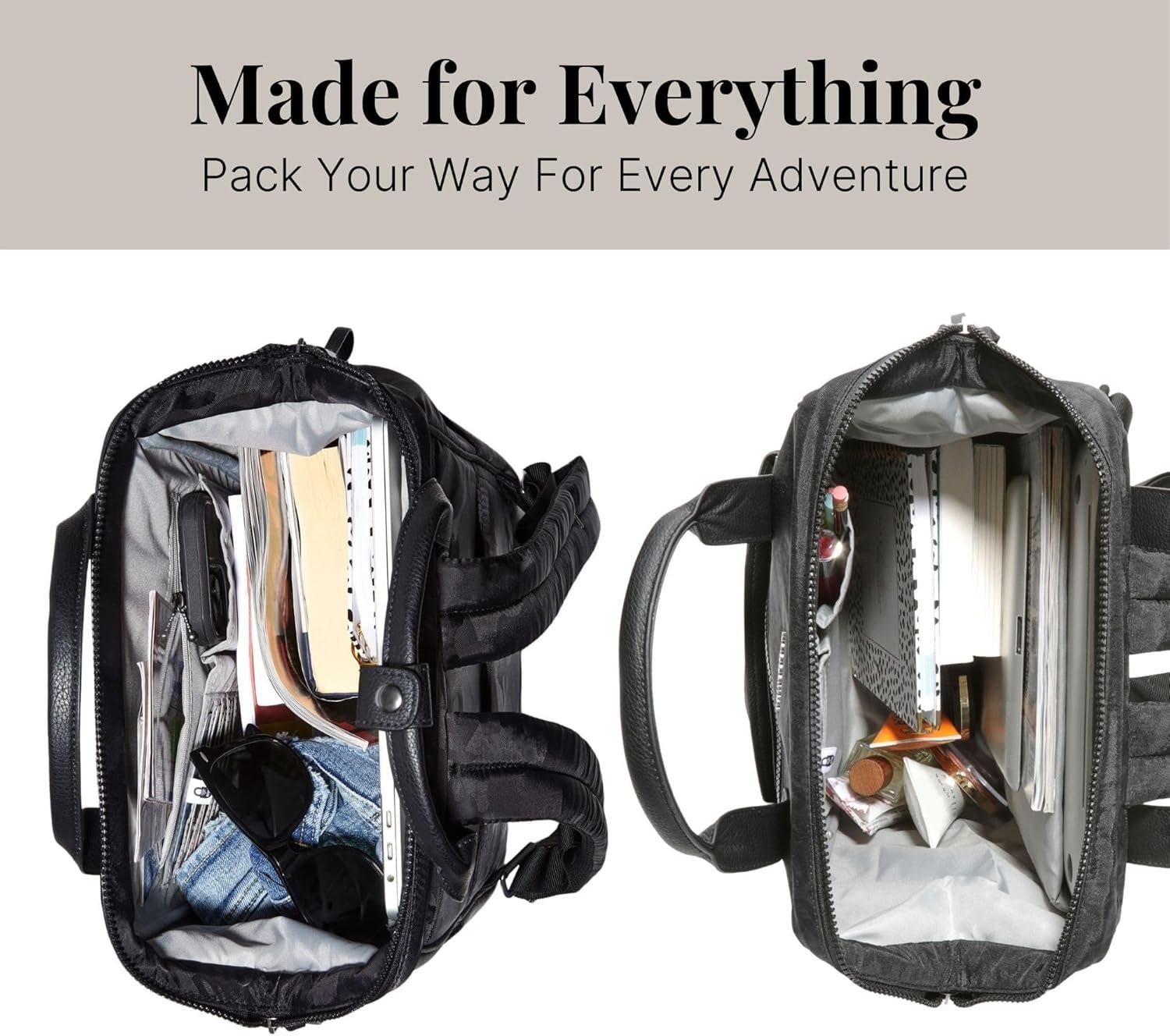 Baggallini Soho Backpack - Travel Laptop Backpack for Women - Lightweight Water-Resistant Luggage Bag, Black - Image 9