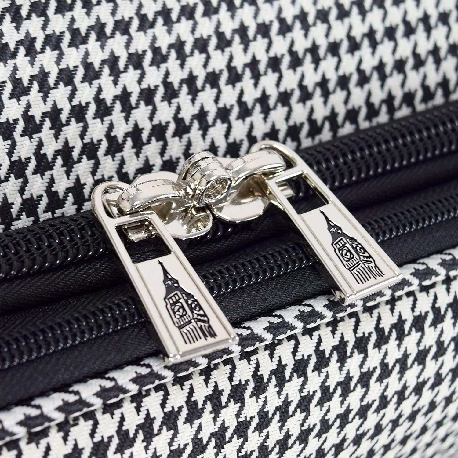 London Fog Oxford III Expandable Spinner, Black-White, 25-Inch - Image 5