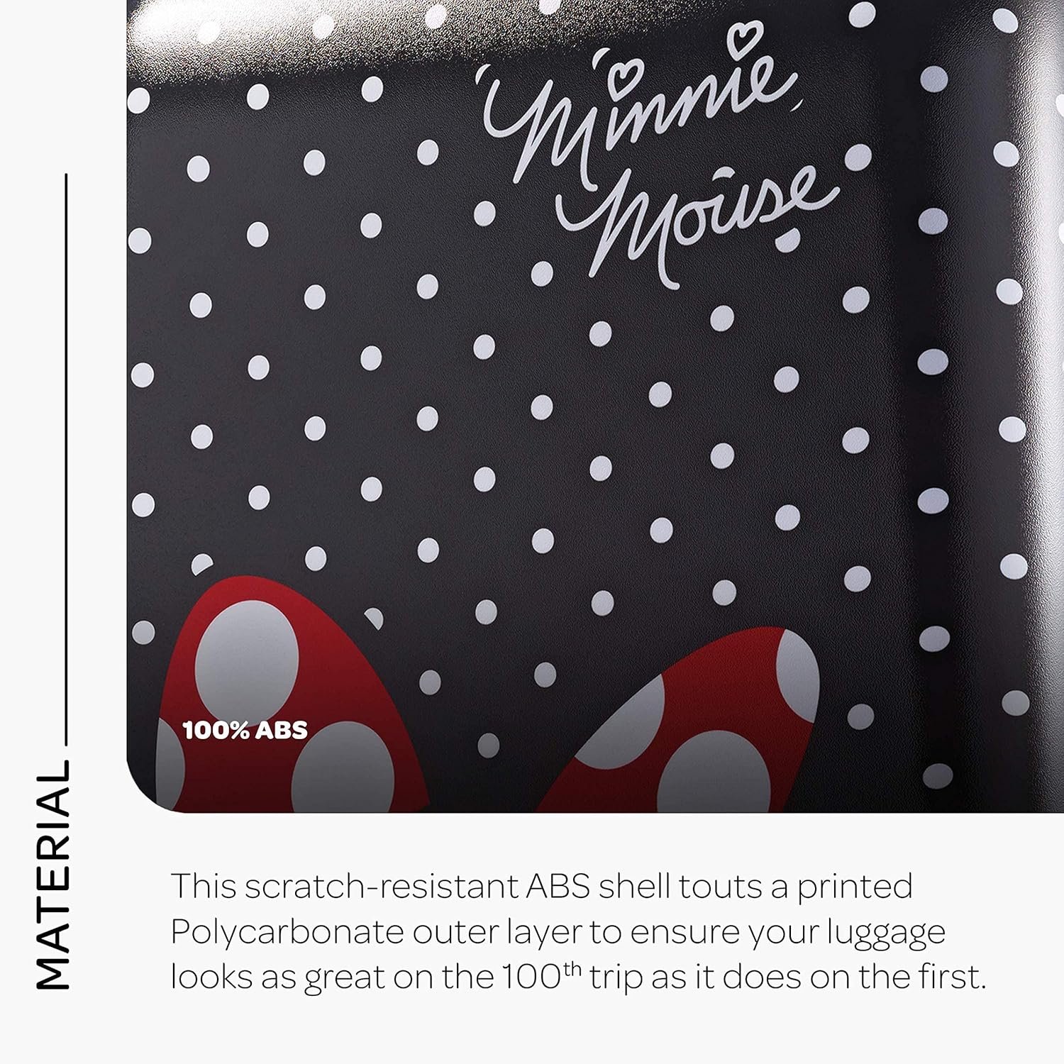 American Tourister Disney Hardside Luggage With Spinner Wheels, Minnie Mouse Red Bow, Checked-Large 28-Inch - Image 5