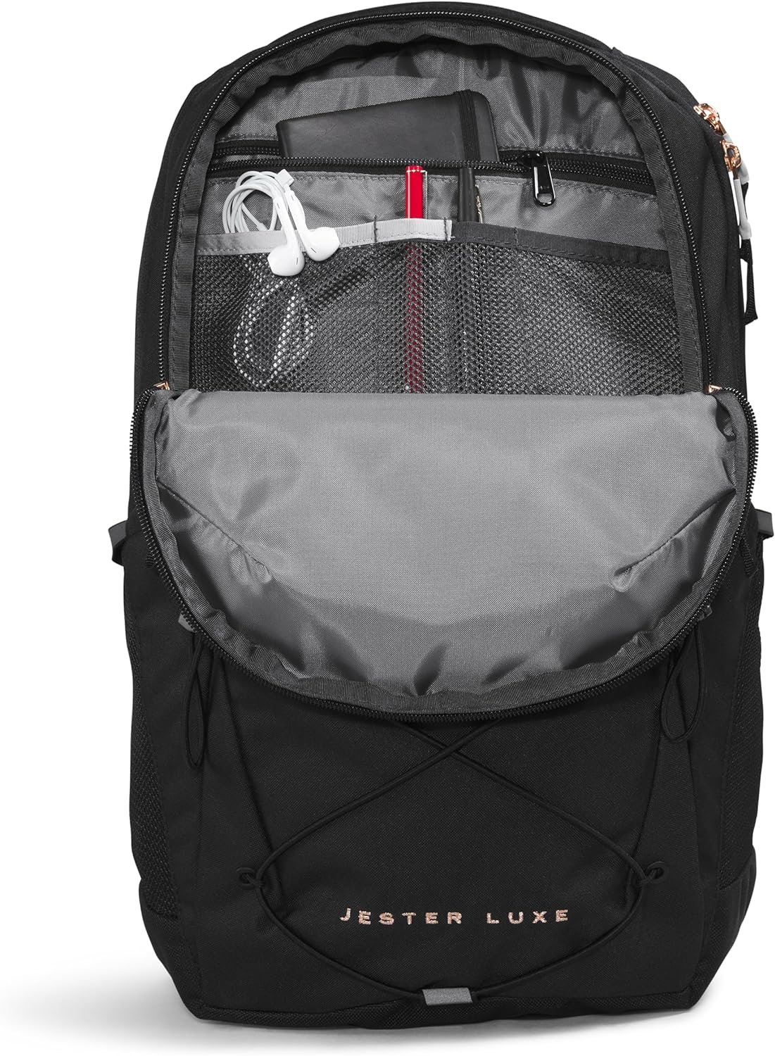 THE NORTH FACE Women's Every Day Jester Laptop Backpack, TNF Black/Burnt Coral Metallic, One Size - Image 5
