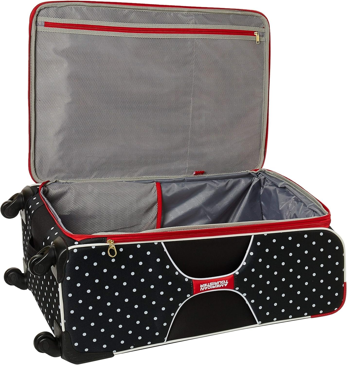 American Tourister Disney Softside Luggage with Spinner Wheels, Minnie Mouse Red Bow, Checked-Large 28-Inch - Image 7